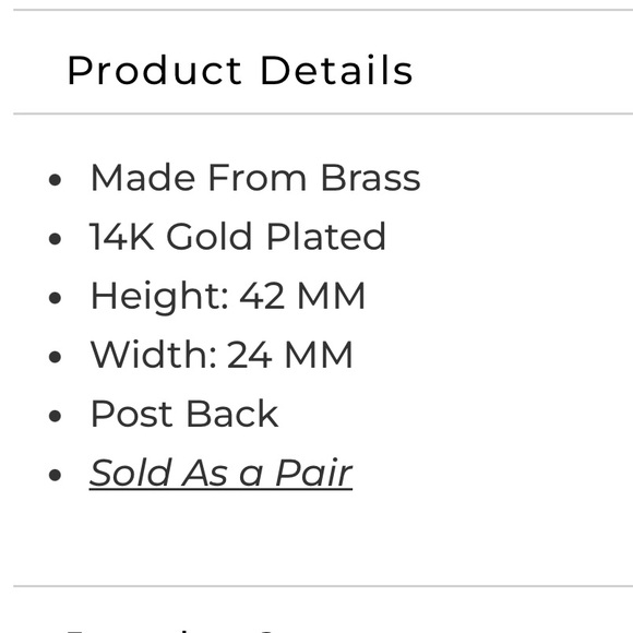 NWT teardrop gold plated earrings Adina Eden - Picture 7 of 12